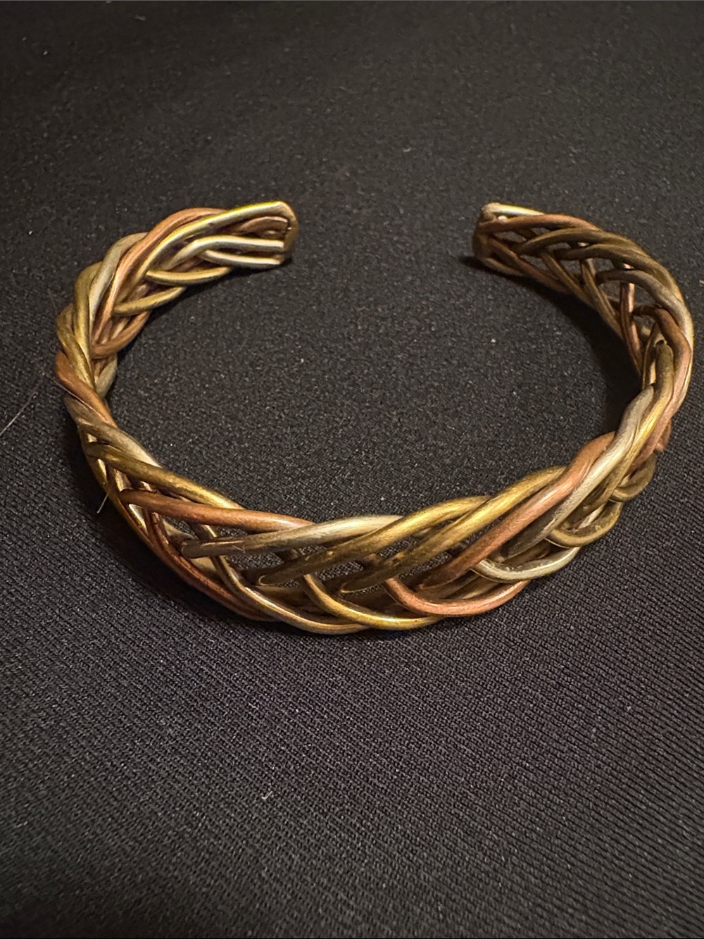 Brass & copper twisted cuff bracelet pretty!